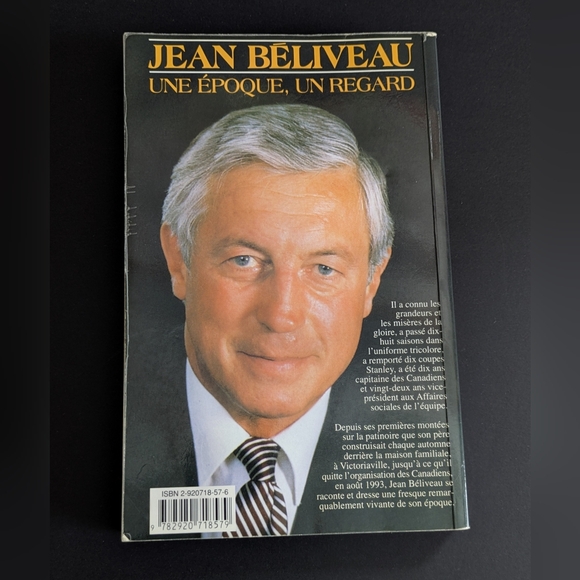Jean Beliveau French Language Used Book Paperback NHL Hockey Sports - Picture 2 of 14